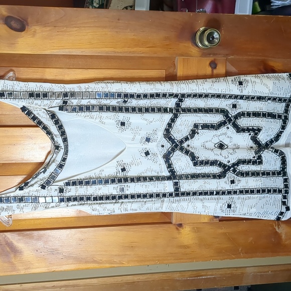 FREE PEOPLE* Speak Easy mini dress beaded and sequined open back sleeveless - Picture 8 of 14